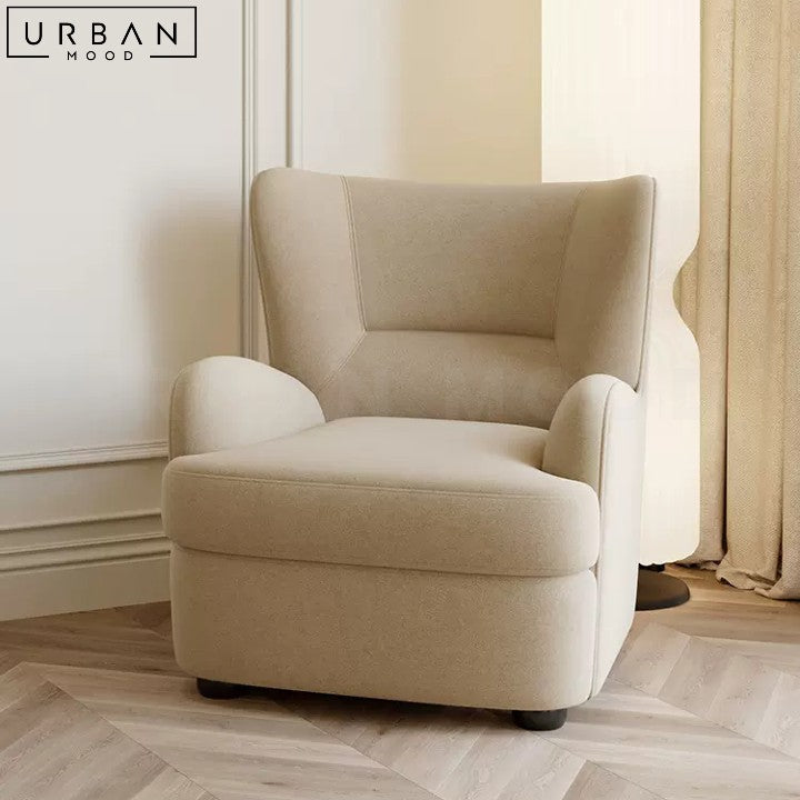 Modern Swivel Reading Chair with Fabric Upholstery - URBANMOOD