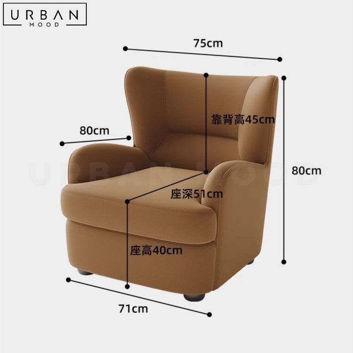 Modern Swivel Reading Chair with Fabric Upholstery - URBANMOOD