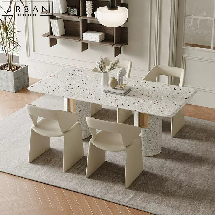 Modern Terrazzo Marble Dining Table Statement Piece - URBANMOOD