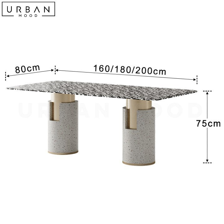 Modern Terrazzo Marble Dining Table Statement Piece - URBANMOOD