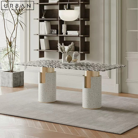 Modern Terrazzo Marble Dining Table Statement Piece - URBANMOOD