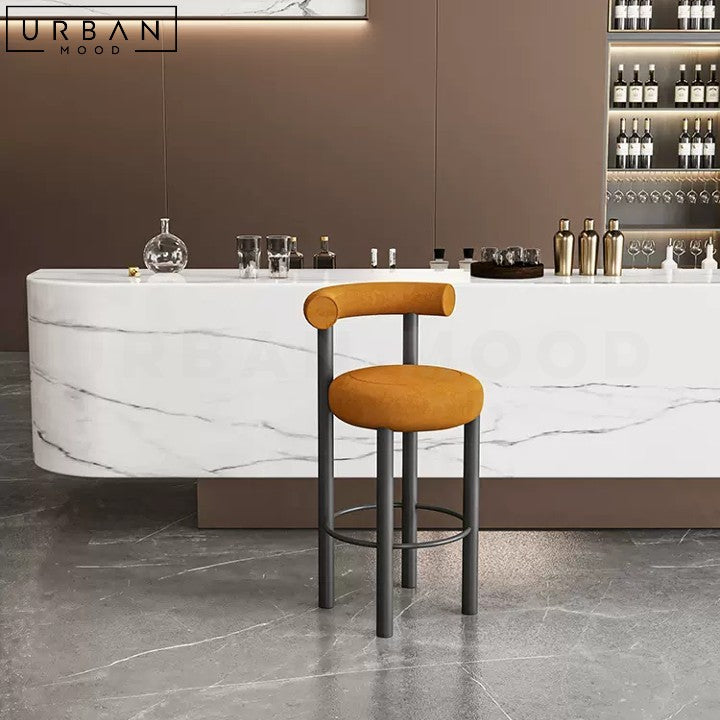 NABBY Modern Boucle Bar Stool Minimalist Design - URBANMOOD