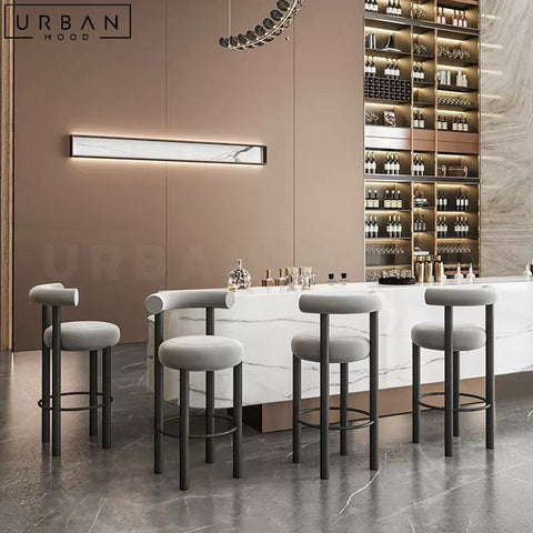 NABBY Modern Boucle Bar Stool Minimalist Design - URBANMOOD