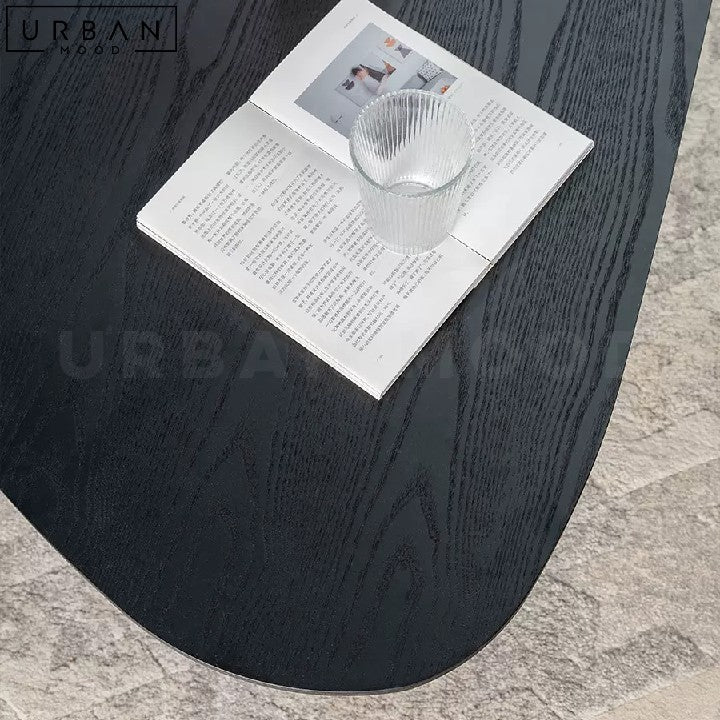 NERON Irregular Solid Pine Wood Coffee Table Modern Design - URBANMOOD