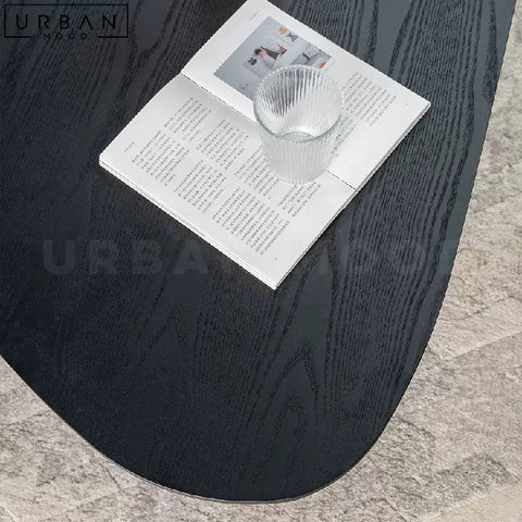 NERON Irregular Solid Pine Wood Coffee Table Modern Design - URBANMOOD