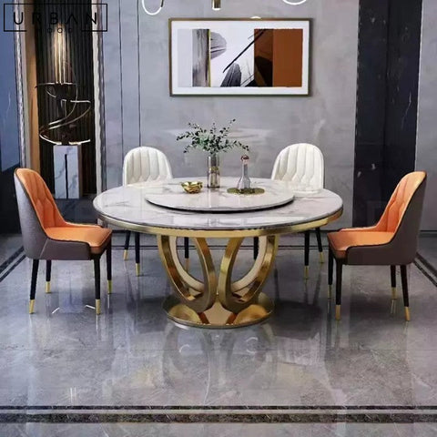 NICOLAS Modern Marble Dining Table Sleek Engineered Marble - URBANMOOD