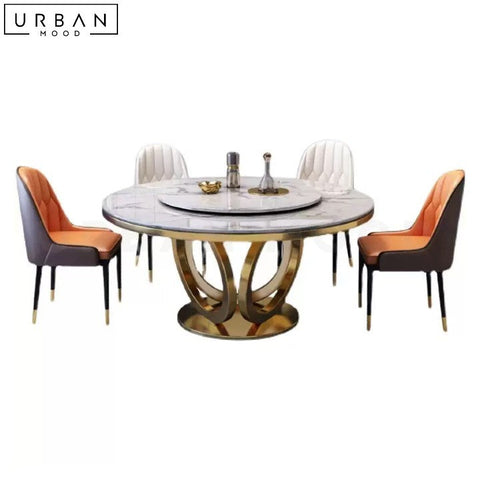 NICOLAS Modern Marble Dining Table Sleek Engineered Marble - URBANMOOD