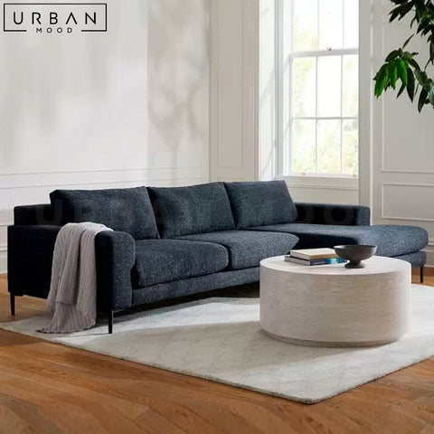 NISSE Modern Fabric Sectional Sofa Cotton Linen Upholstery - URBANMOOD