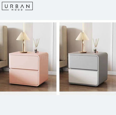 NOTE Modern Bedside Table with Ample Storage Matte Finish - URBANMOOD