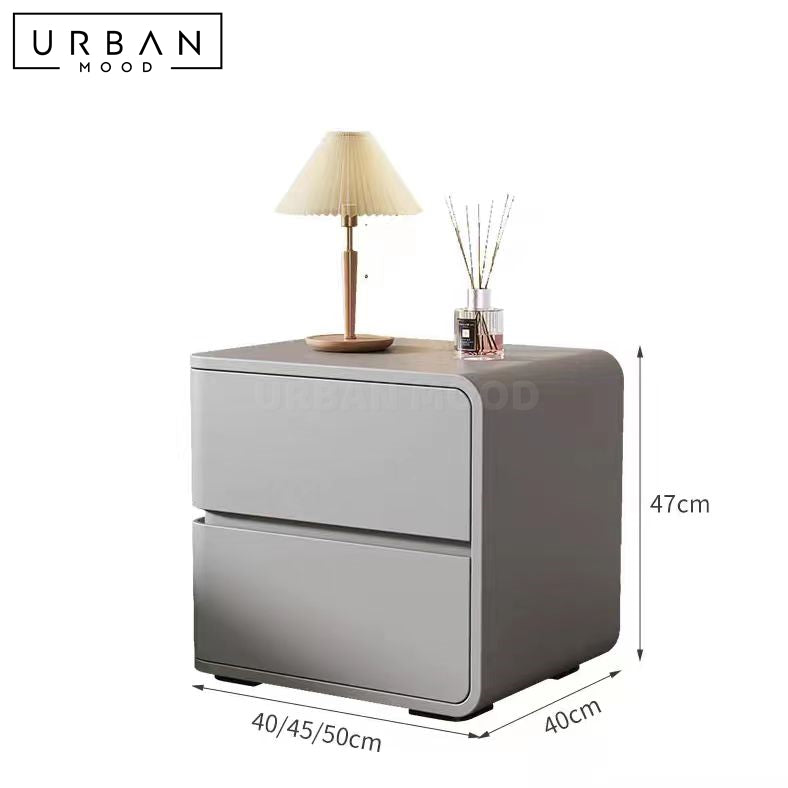 NOTE Modern Bedside Table with Ample Storage Matte Finish - URBANMOOD