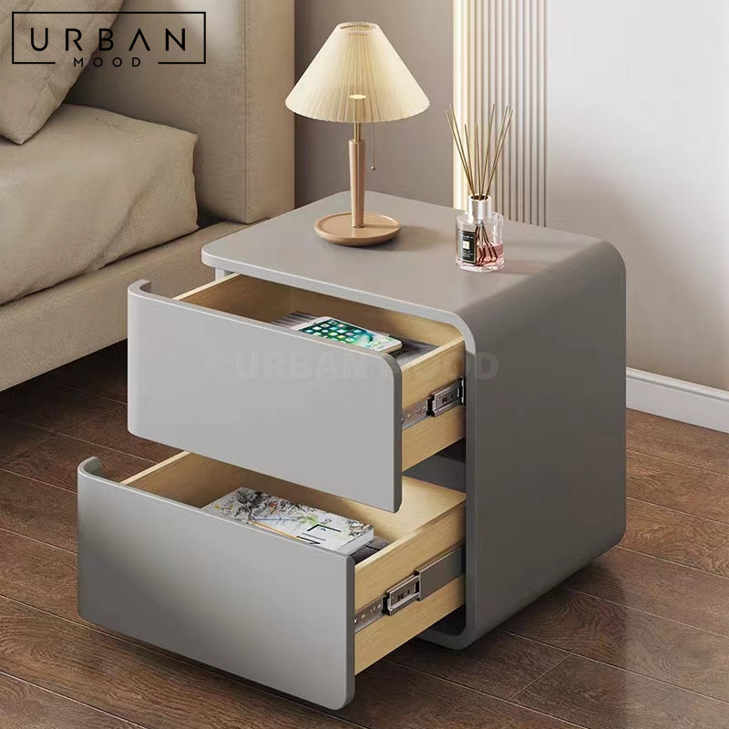 NOTE Modern Bedside Table with Ample Storage Matte Finish - URBANMOOD