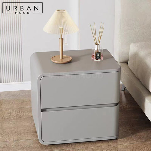 NOTE Modern Bedside Table with Ample Storage Matte Finish - URBANMOOD