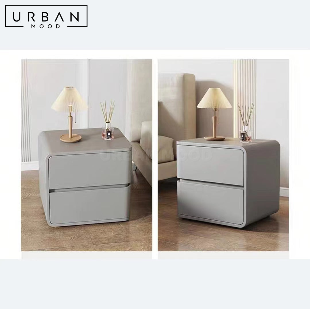 NOTE Modern Bedside Table with Ample Storage Matte Finish - URBANMOOD
