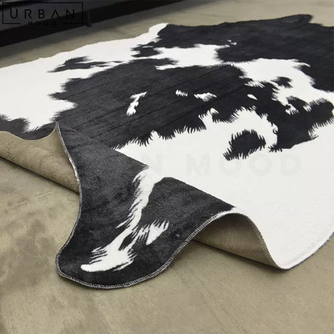ORFILIA Modern Faux Cowhide Rug for Living Room - URBANMOOD