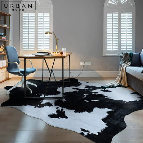 ORFILIA Modern Faux Cowhide Rug for Living Room - URBANMOOD