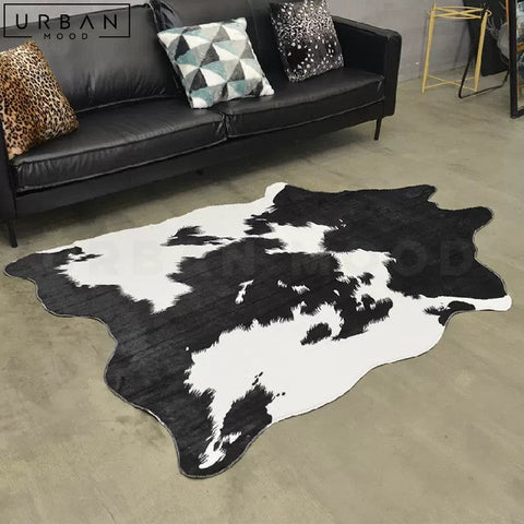ORFILIA Modern Faux Cowhide Rug for Living Room - URBANMOOD