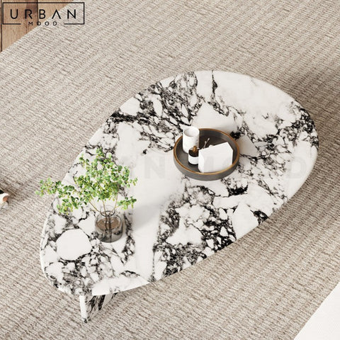 OSIPOVA Modern Teardrop Marble Coffee Table - URBANMOOD