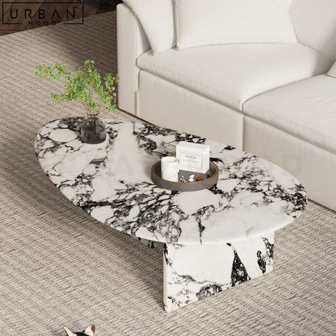 OSIPOVA Modern Teardrop Marble Coffee Table - URBANMOOD