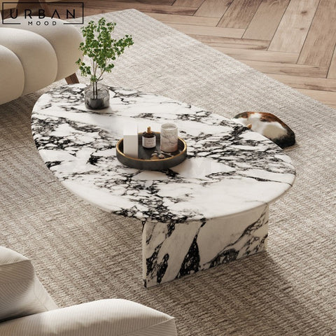 OSIPOVA Modern Teardrop Marble Coffee Table - URBANMOOD