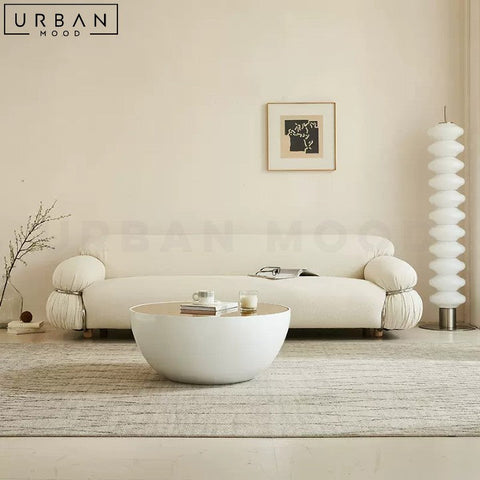 OXANA Japandi Boucle Sofa Elegant Japanese Design - URBANMOOD