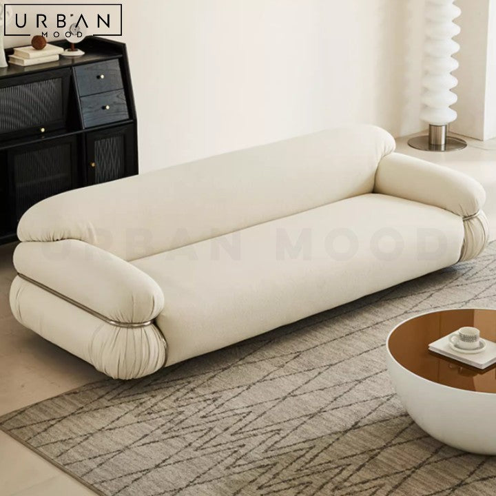 OXANA Japandi Boucle Sofa Elegant Japanese Design - URBANMOOD