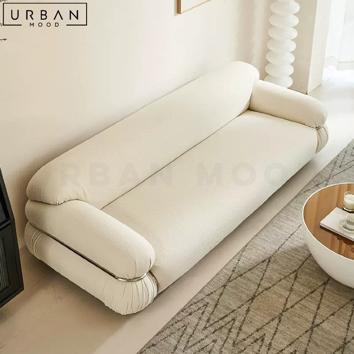 OXANA Japandi Boucle Sofa Elegant Japanese Design - URBANMOOD