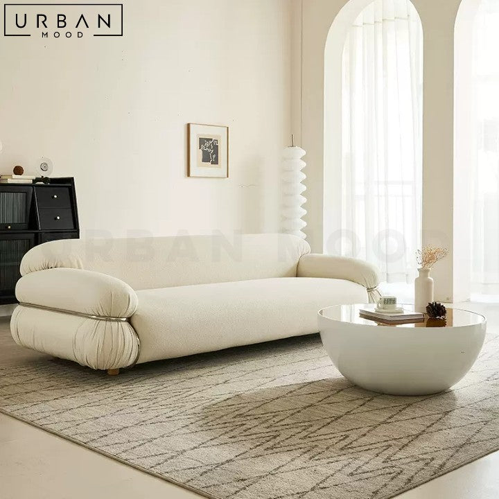 OXANA Japandi Boucle Sofa Elegant Japanese Design - URBANMOOD