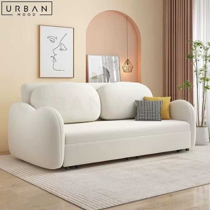 PAULA Modern Japandi Sofa Bed with Pet-Friendly Fabric - URBANMOOD