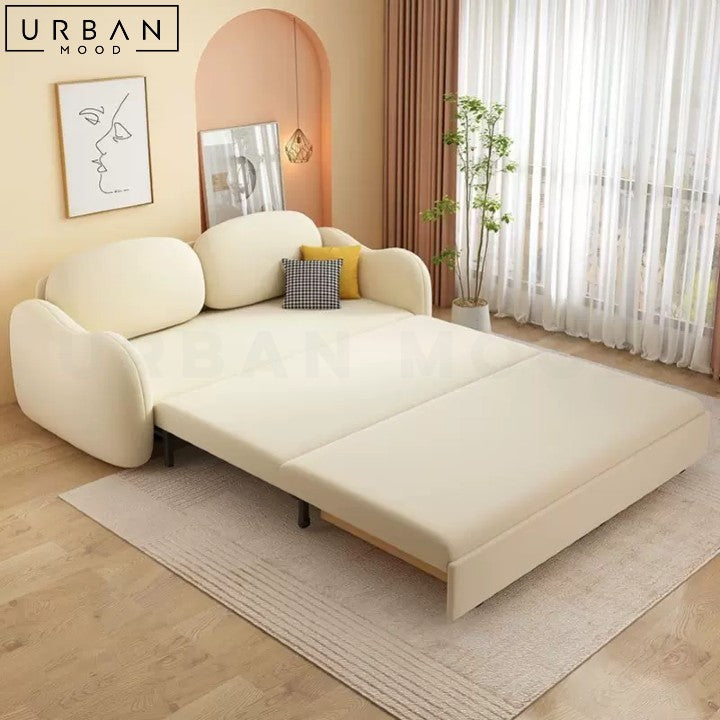 PAULA Modern Japandi Sofa Bed with Pet-Friendly Fabric - URBANMOOD