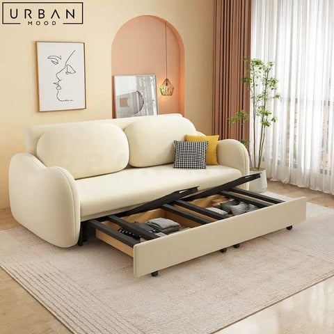 PAULA Modern Japandi Sofa Bed with Pet-Friendly Fabric - URBANMOOD