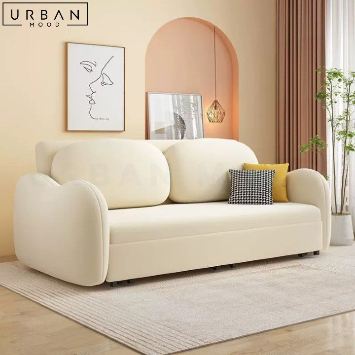 PAULA Modern Japandi Sofa Bed with Pet-Friendly Fabric - URBANMOOD
