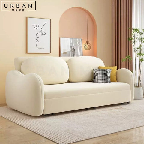 PAULA Modern Japandi Sofa Bed with Pet-Friendly Fabric - URBANMOOD