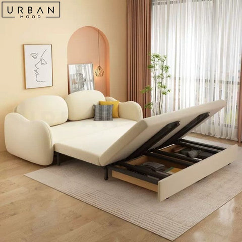 PAULA Modern Japandi Sofa Bed with Pet-Friendly Fabric - URBANMOOD