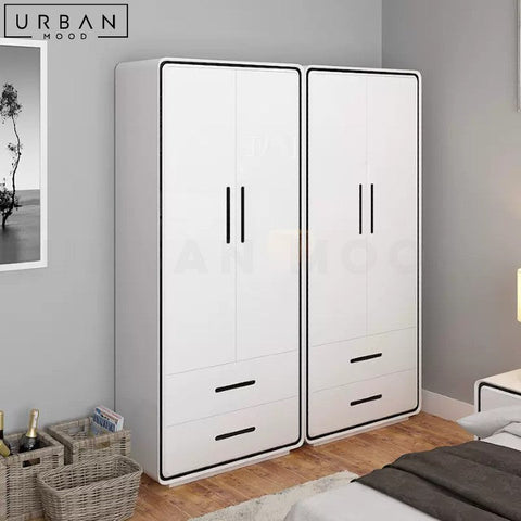 PRICE Modern Wardrobe Durable Laminated Wood Storage - URBANMOOD