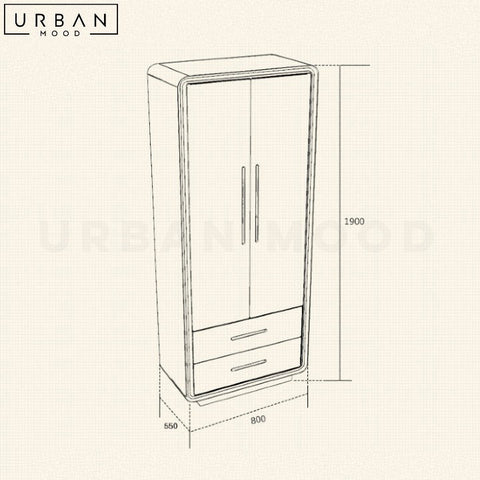 PRICE Modern Wardrobe Durable Laminated Wood Storage - URBANMOOD