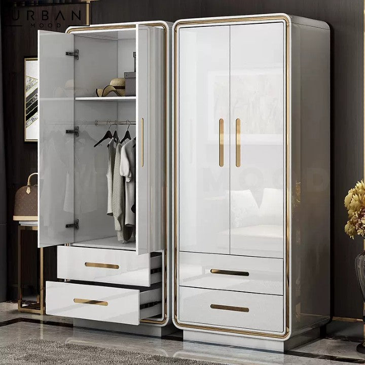 PRICE Modern Wardrobe Durable Laminated Wood Storage - URBANMOOD