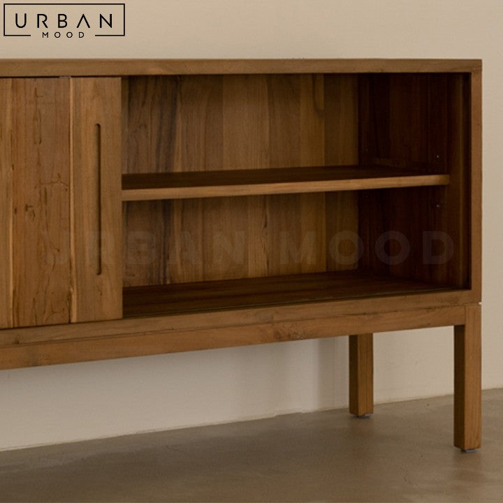 QAS Vintage Solid Wood Buffet Retro Elegance Durable Storage - URBANMOOD
