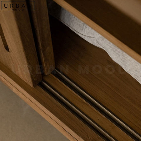 QAS Vintage Solid Wood Buffet Retro Elegance Durable Storage - URBANMOOD
