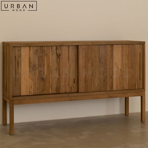 QAS Vintage Solid Wood Buffet Retro Elegance Durable Storage - URBANMOOD