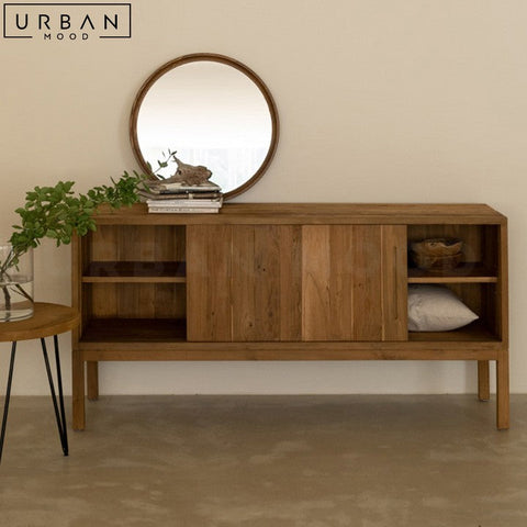 QAS Vintage Solid Wood Buffet Retro Elegance Durable Storage - URBANMOOD
