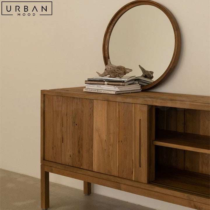 QAS Vintage Solid Wood Buffet Retro Elegance Durable Storage - URBANMOOD