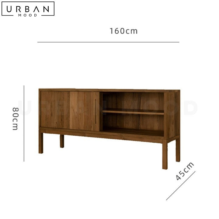 QAS Vintage Solid Wood Buffet Retro Elegance Durable Storage - URBANMOOD