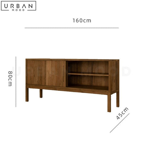 QAS Vintage Solid Wood Buffet Retro Elegance Durable Storage - URBANMOOD