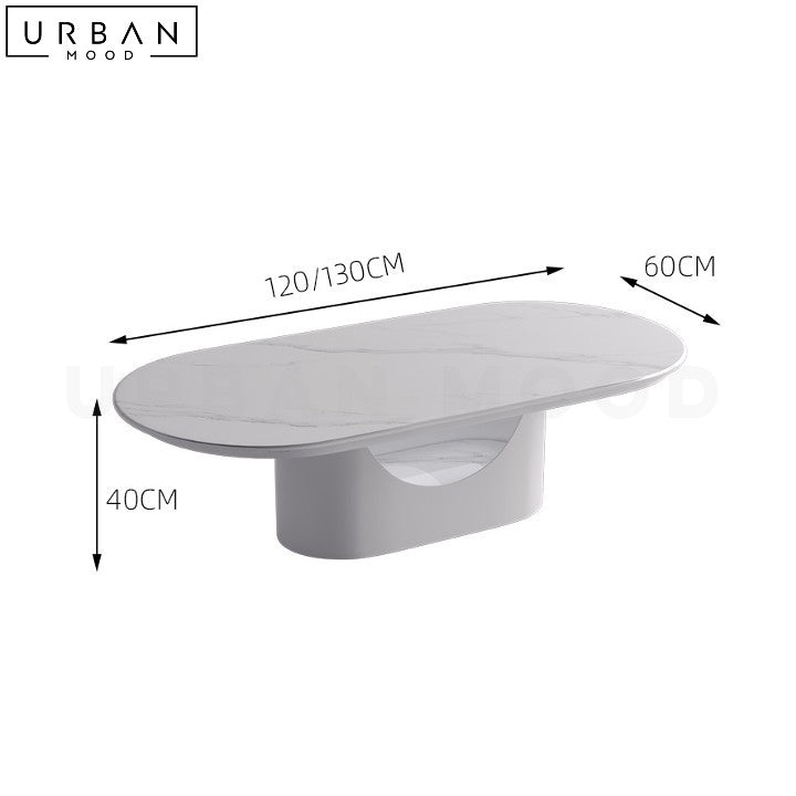 RAMIREZ Modern Round Coffee Table Sleek Japandi Design - URBANMOOD