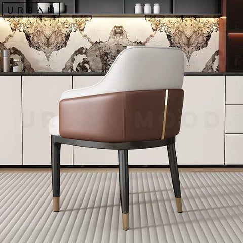 RELIA Modern Leather Dining Chair Italian Design - URBANMOOD