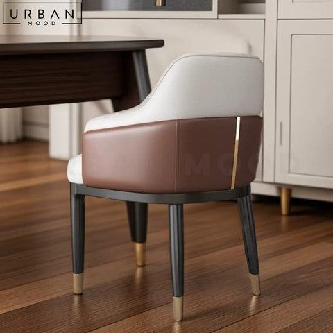 RELIA Modern Leather Dining Chair Italian Design - URBANMOOD