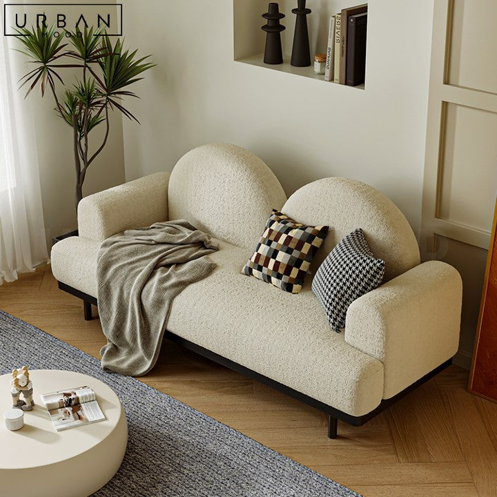 RIPPY Modern Boucle Fabric Sofa High Density Foam - URBANMOOD