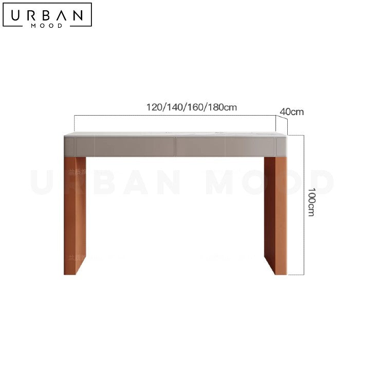 ROBSON Modern Sintered Stone Bar Table with Pine Wood Base - URBANMOOD
