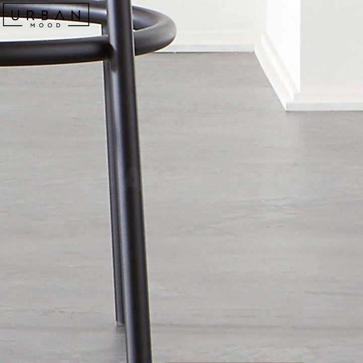 ROBYN Modern Boucle Bar Stool with Metal Base - URBANMOOD