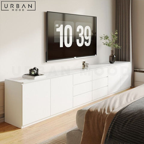 ROELS Modern Wooden TV Console with Ample Storage - URBANMOOD